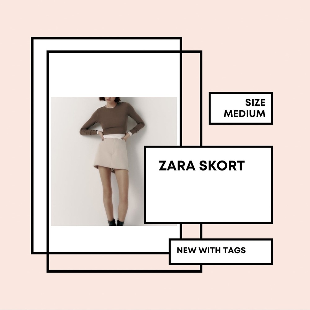 Zara - Skort in Ice - Size Medium - NEW WITH TAGS